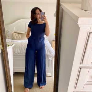 Francesca’s Denim Jumpsuit